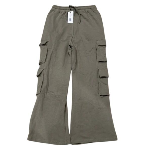 NWT Weworewhat Cargo Oversized Baggy Relaxed Fit High Rise Sweat Pants S Stone - Picture 13 of 15